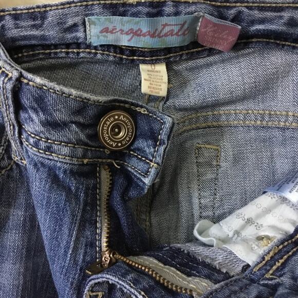 Aeropostale Light Blue Hailey Skinny Flare Jeans - Picture 13 of 16